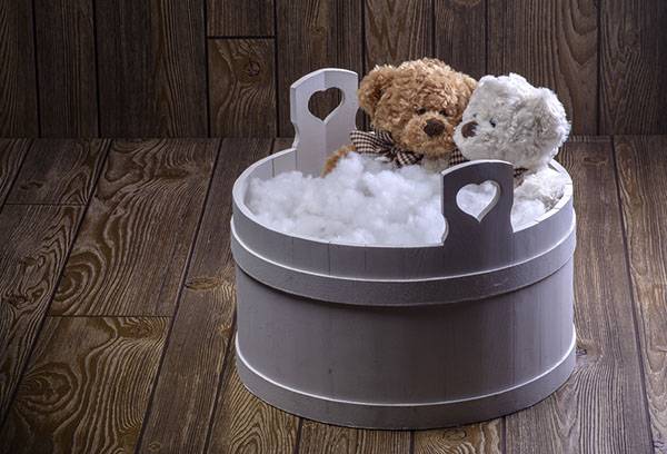 Toys take a bath