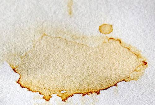 Stain on the canvas