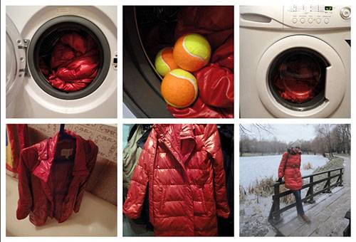 Steps for washing and drying the down jacket
