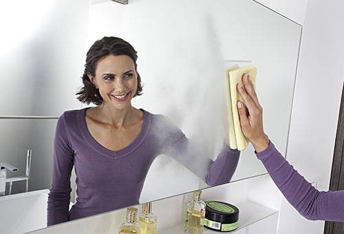 Wash the mirror