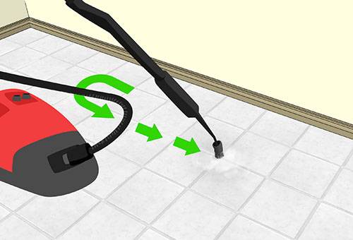 Steam generator tile cleaning
