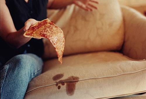 Grease stain on the couch