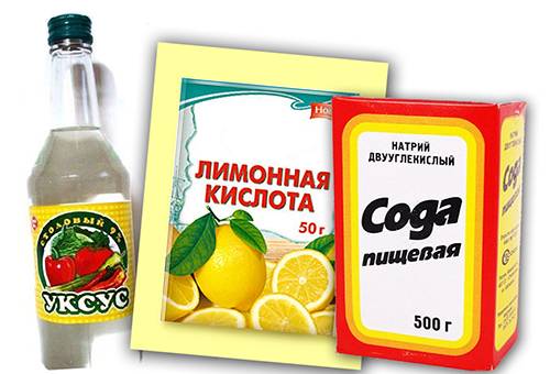 Vinegar, Citric Acid and Soda