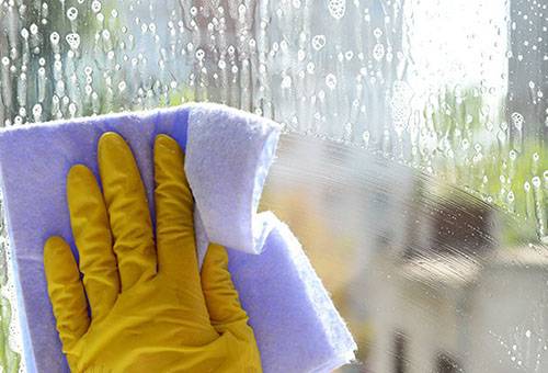 Window glass wash
