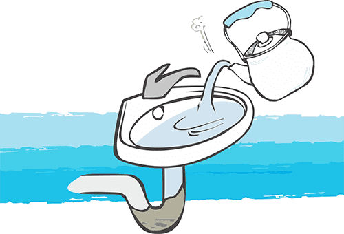 Boiling water blockage
