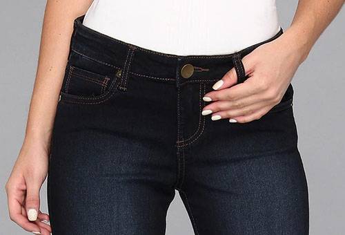 Jeans sit loose