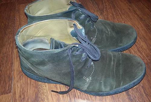 Suede shoes have lost color