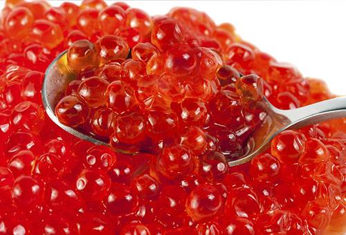Quality red caviar