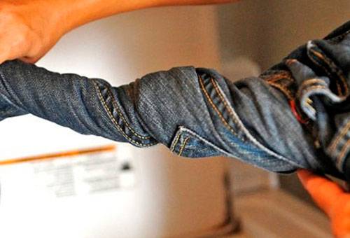 Hand washed jeans
