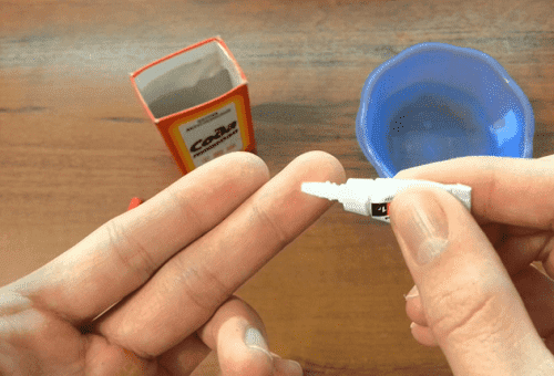 glue on the fingers