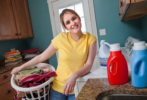 girl with a laundry basket