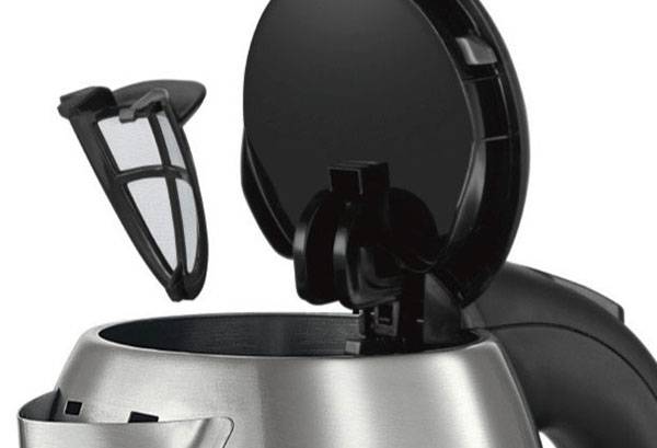 Electric kettle lid and strainer