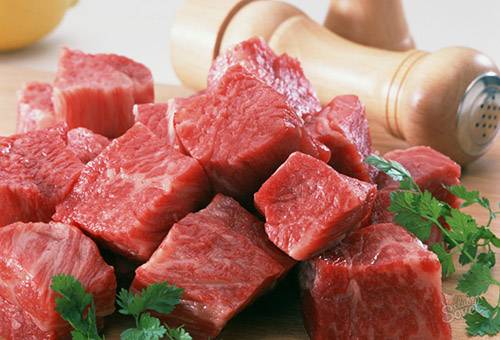 Diced meat