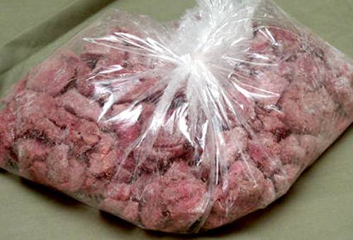 Meat in the package