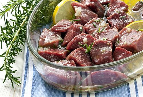 Lamb in marinade