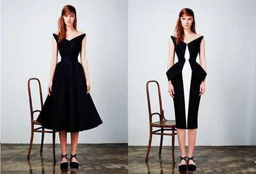 The dress is clearly shaped