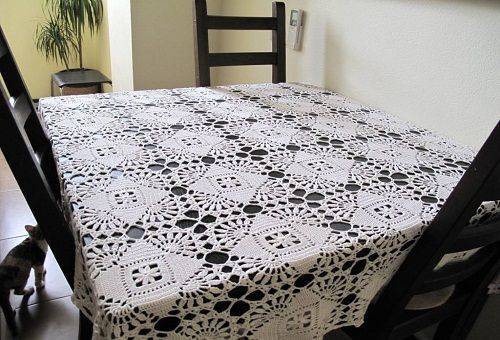 starched tablecloth