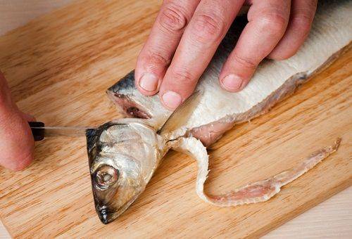 herring head cutting