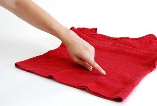 spot on a red shirt