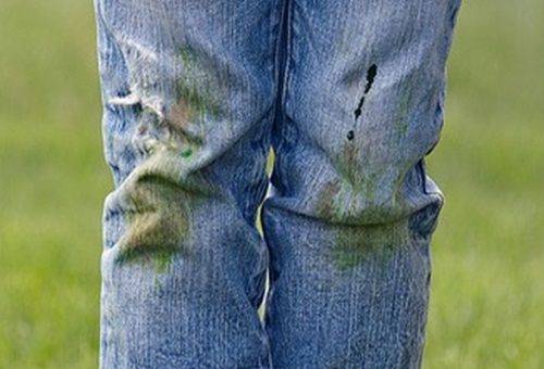 grass stained jeans