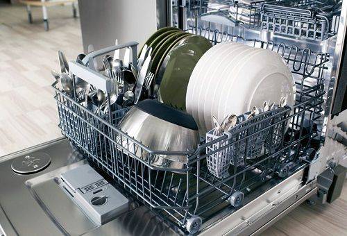 dishes in the dishwasher