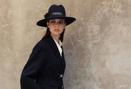 Girl in a cashmere coat
