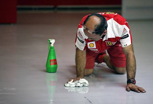 Floor cleaning after repair