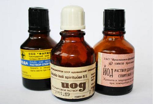 Iodine in jars