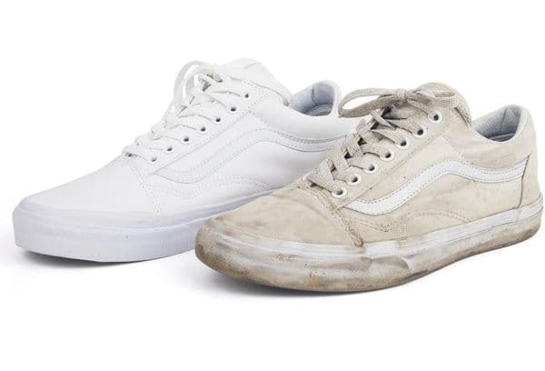 Dirty and clean shoes