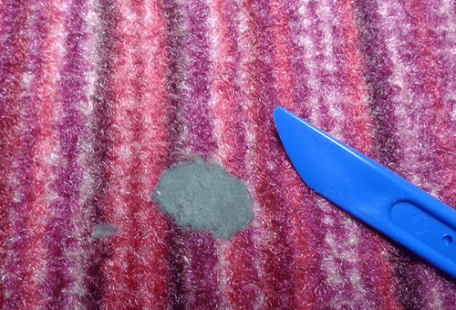 plasticine on fabric