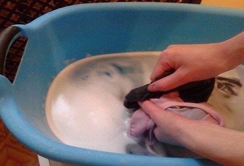 washing clothes