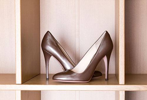 Storage of patent leather shoes