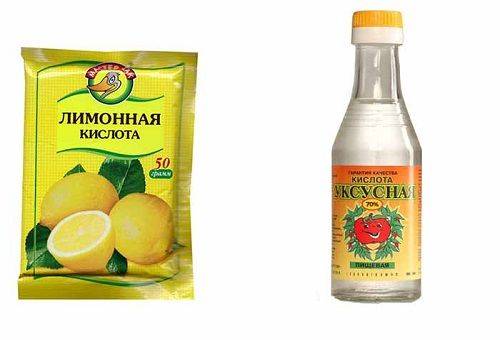 citric acid and vinegar