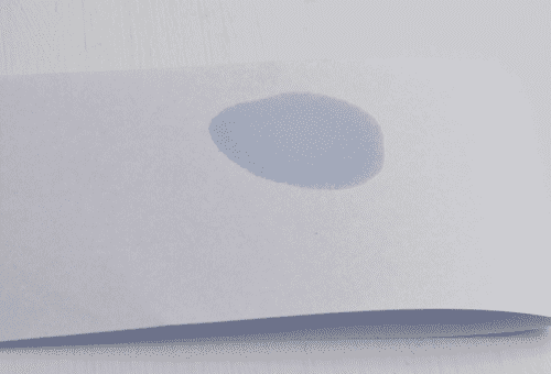 grease stain on paper