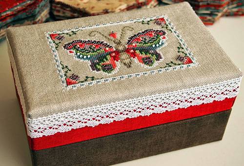 Box with embroidery