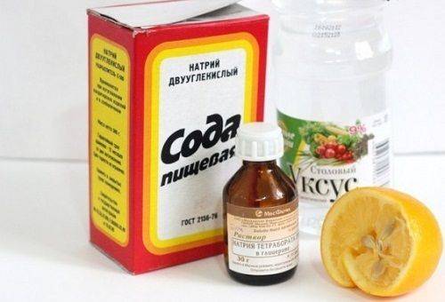 baking soda vinegar lemon