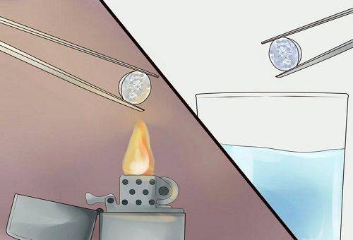 heating stone on fire