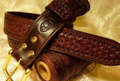 Leather belt