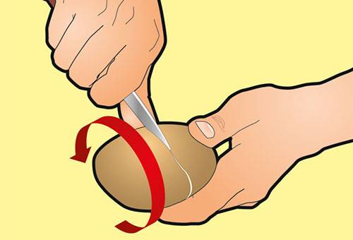 Simple peeling potato jacket