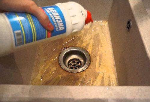 artificial stone sink cleaner