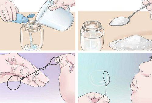 preparing a mixture for a soap bubble 2