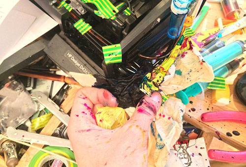 Spilled Ink for Inkjet Printer