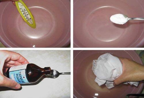 remove stains with peroxide and soda