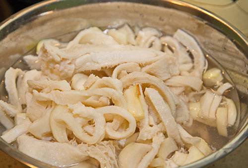 Tripe in the pan