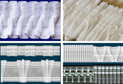 various curtain tapes