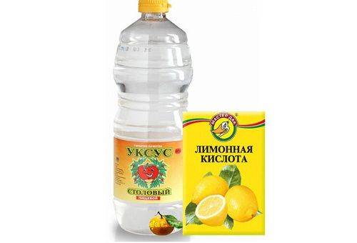 etiķis un citronskābe
