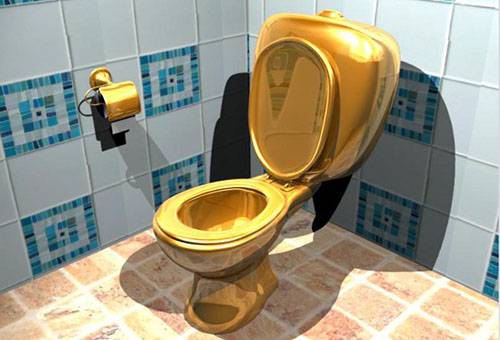 Golden toilet
