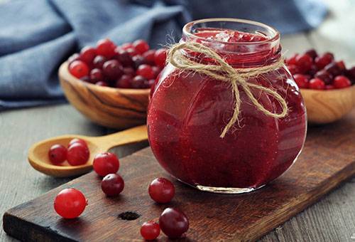 Cranberries with sugar