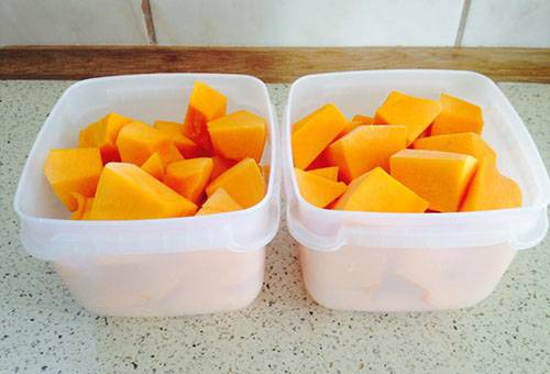 Sliced Pumpkin Storage