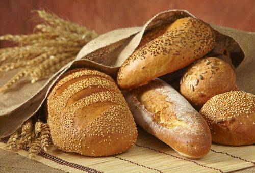 bread in a paper bag